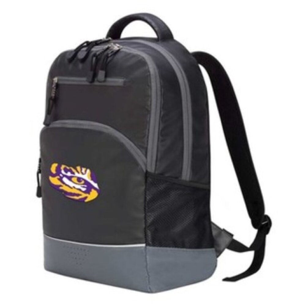 LSU TIgers Black Backpack Travel Bag Gym Book Bag New